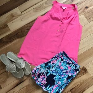 Pink Lilly Pulitzer Essie silk top